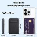 2 x EMNT Mini Magnetic Portable Charger for iPhone,5200mAh Power Bank with Built-in Cable/Metal Stand, Battery Pack Compatible with iPhone 14/13/12/11 Pro/Max/X/8/7/6 etc