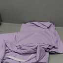 Amazon Basics Lightweight Super Soft Easy Care Wrinkle-Free Microfiber 4-Piece Bed Sheet Set with 14-Inch Deep Pockets, Full, Frosted Lavender, Solid
