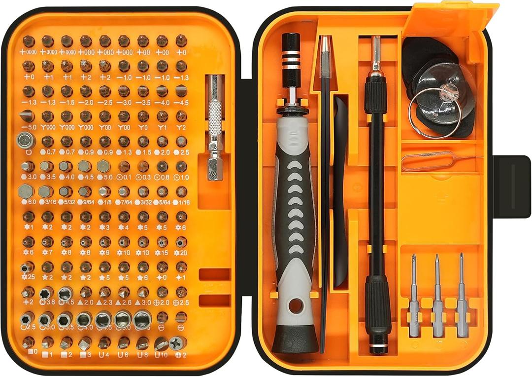 GMTOOLS Precision Screwdriver Set, 130 in 1 Electronics Magnetic Screwdriver Set with 120 bits Repair Tool Kit for Computer, PC, Laptop, Phone, Mac, Tablet, Home DIY, Game Consoles, Glasses, Watch