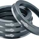 4 Pack Universal Car Hub Centric Ring, 57.1 mm ID to 73.1 mm OD Centerbore, Aluminum Alloy Wheels Center Shaft Shock Absorbing Hubrings, Hub Adapter Rings Compatible with Most Vehicles (Gunmetal Gray)