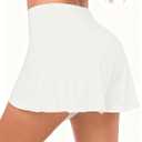 Women's Swim Shorts Bathing Suit Shorts High Waisted Bikini Bottoms Swimsuit Board Short Tankini Swimwear Bottoms (White)