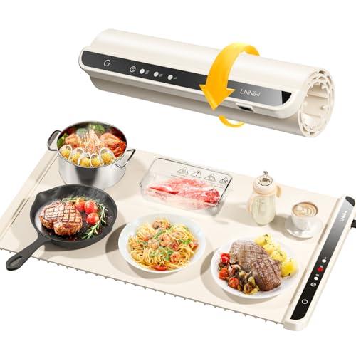 Warming Mat for Food,Food Warming Mat,Electric Warming Tray for Buffets Party and Home Daily Use,Heating Fastly in 10s,Portable Design,Timed Function for Your Family, Missing Charger