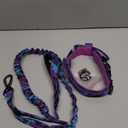 Hotsky Tactical Dog Collar and Leash Set, Heavy Duty Military Airtag Dog Collar with Handle and Metal Buckle for Training and Walking, with Airtag Holder and Two Patches (Purple Camo, L) (L(17"-20.5"))
