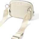 ODODOS Crossbody Bag with Adjustable Strap Small Shoulder Pouch for Workout Running Traveling Hiking, Ivory