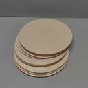 12 Pack 6 Inch Unfinished Wood Circles for Crafts, Blank Cutout Slices for Wood Burning, Engraving, Round Wooden Discs for DIY Coasters, Art Projects, 1/10 Inch Thick