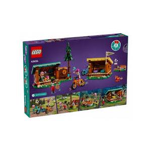 LEGO Friends Adventure Camp Cozy Cabins Camping Toy, Kids’ Nature Playset, Pretend Play Toy with 3 Mini Doll Characters and a Fox Toy Figure, Birthday Gift Idea for 7 Year Olds and Up, 42624