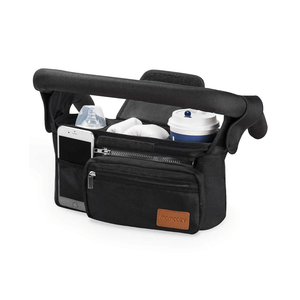 Momcozy Universal Stroller Organizer with Insulated Cup Holder Detachable Phone Bag & Shoulder Strap, Fits for Stroller like Uppababy, Baby Jogger, Britax, BOB, Umbrella and Pet Stroller