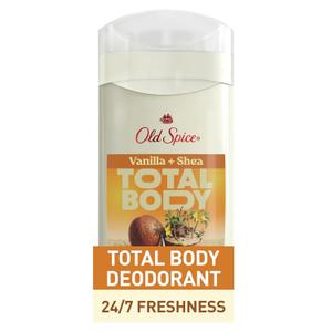 Old Spice Whole Body Deodorant Stick for Men, Aluminum Free, Vanilla + Shea Scent, 24/7 Odor Protection, 24/7 Lasting Freshness, Dermatologist Tested, Gentle on Skin, Safe to Use All Over, 3.0 oz (3 Ounce (Pack of 1))