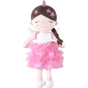 GAGAKU Soft Baby Doll Toys (16'') for Girls, My First Baby Rag Dolls for 1 Year Old Girl Birthday Gift Plush Doll Toys Machine Washable Baby Doll for Toddler Kids Infants - Star Princess