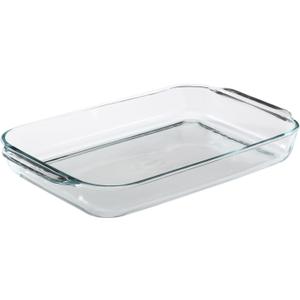 Pyrex Bakeware 4.8 Quart Oblong Baking Dish, Clear