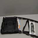 SEYMAC stock Case for iPad 9th/ 8th/ 7th Generation 10.2'', Shockproof with Screen Protector, Pencil Holder [360 Rotating Hand Strap] & Stand, for iPad 10.2 inch 2021-2019 (Black)