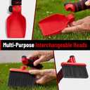 Multi-Angle Gutter Cleaning Tools from the Ground - 2.0 New Upgraded Gutter Cleaner Tools with Scoop & Brush, Leaf Removal from Gutter Guard, Fits Standard 3/4" ACME Thread Poles (Pole Not Included)