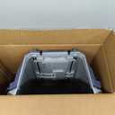 Amazon Basics 2-Door Top-Load Hard-Sided Dogs, Cats Pet Travel Carrier, Gray & Blue, 22.8"L x 15.0"W x 13.0"H