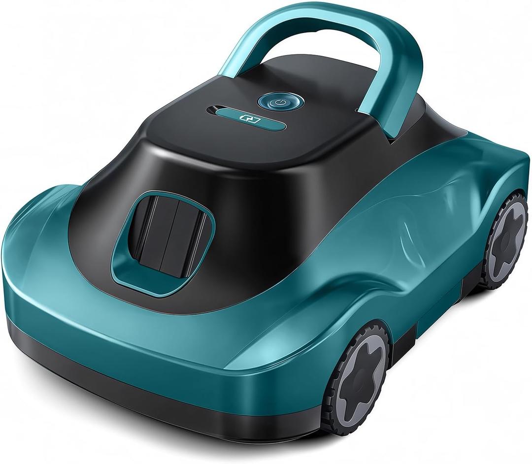 C5 Robotic Pool Cleaner, Cordless Pool Vacuum for Above-Ground & Inground Pools up to 2,200 Sq.Ft, Strong Suction, 180-Min Runtime, Smart Auto-Parking & 2.7L Large Debris Basket (Dark-Green)