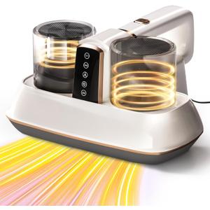 VXTUYO Mattress Vacuum Cleaner Bed Vacuum, 16Kpa Handheld Bed Vacuum Cleaner with HEPA Filter, Hot Air & UVC, 33k Slapping/Min 500W Powerful Couch Vacuum for Sofa Carpet Bedding with Cord