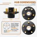Pregreased 5 on 4.5'' Hub and #84 Spindle Kits for 3500lb Trailer