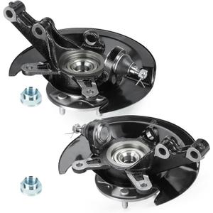 Front Steering Knuckle & Wheel Bearing Hub Assembly for Honda Civic 2003 2004 2005 1.7L L4, 698-495 698495 698-494 698494 51215S5AJ30 45255S01A00, Left Side and Right Side