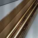 Heavy Duty Curtain Rods,1 1/4" Large Diameter Premium Nonadjustable Curtain Rod,72in/6ft Custom Window Treatment Rods with Durable Aluminum Brackets and End Caps,Gold Finish