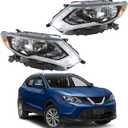 Halogen Headlights Left and Right Side Headlamp Assembly Replacement for Rogue 2017 2018 2019 Halogen