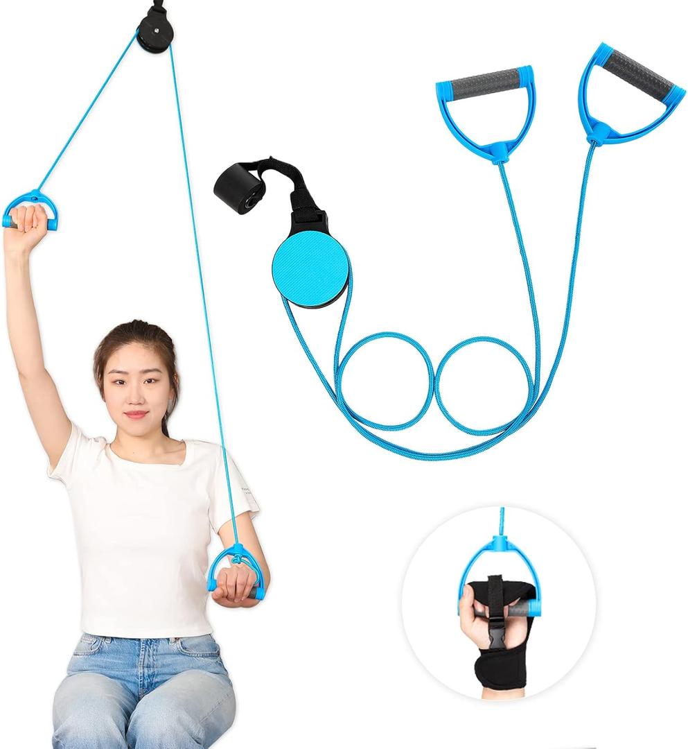 Shoulder Pulley for Physical Therapy,Over the Door Pulley Rehab Exerciser for Rotator Cuff Recovery,Facilitate Recovery From Surgery