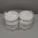 Bokon 4 Pcs Elevated Cat Food Bowls Plastic Raised Cat Bowls Tilted Pet Feeding Water Dish Protect Pets' Spines Whisker Friendly Anti Vomiting Dish for Flat Faced Indoor Kitten(White)