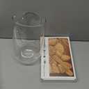 Sourdough Starter Warmer with Glass Dome, Precise 1F Thermostat Control (70-100F), Sourdough Warmer and Dome for Home Baking,24H Timer Auto Warming On/Off Sourdough Warming Mat Wood Grain