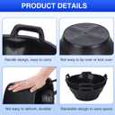 4Pcs Rubber Feed Pan, 12.8 Quart Large Horse Feed Bucket, Heavy Duty Rubber Water Bowl Chicken Dust Bath Livestock Water Bowl for Pig Goat Chicken Dogs Farm Small Animal