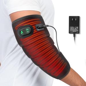 Versatile Heating Pad for Pain with Time Setting Wearable Heating Band for Arm, Tennis Elbow, Leg, Knee, Ankle, Wrap Around Heating Pad with 78" Long Charge Cord (Black)