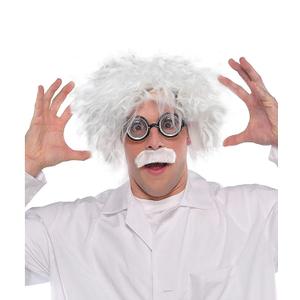 Albert Einstein White Wig for Costumes - Crazy Mens Fancy Dress Scientist Professor Adults Accessories