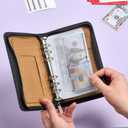 UMSICHT 25pcs A6 Binder Pockets with No Zippers, Semi-Circular Opening, Zipless Budget Envelopes for Cash System, A6 Binder Pouch for 6 Ring Binder, Money Folder Organizer for Cash.