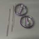 2 Pack 40 oz Tumbler Flip Straw Lid Replacement fit for HydroJug, Spill Proof Splash Resistant Tumbler Lids,Reusable Leak Proof Tumbler Cover for Cup Accessories (Purple)