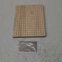 Crochet Blocking Board Kit, 9.3in Rubber Wooden Crochet Blocking Board Crochet Accessories with 20pcs Steel Pins Small Stand 5 Needles for Knitting Crochet Projects