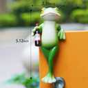 Tipsy Frog Pot Hugger, Frog Garden Decor Outdoor Statue, Resin Frog Figurines for Plant Decorations, Miniature Garden Frogs Gift for Nature Lovers (Brown)