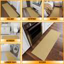 Ottomanson Hallway Runner Rug 1'10" x 6' Non Slip Solid Area Rugs Easy to Clean Laundry Rug Runner Durable & Pet Friendly Floor Carpet Runners for Hallways Entryway Living Room Kitchen, Beige
