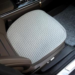 Bamboolady Linen Car Seat Cover, Cloth Bottom Seat Covers for Cars,Trucks,Universal Pad Cushion Breathable,Ventilated,Cooling Four Seasons Gray
