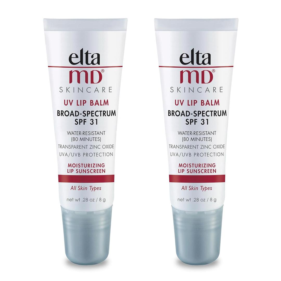 EltaMD UV Lip Balm Sunscreen, Moisturizes and Protects Dry Cracked Lips, Water Resistant up to 80 Minutes, Transparent Zinc Oxide Sunscreen