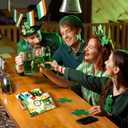 Honoson 6 Pcs St Patrick's Day Kitchen Towels St. Patrick's Day Dish Towels Shamrocks Gnomes Plaid Absorbent Bathroom Set Tea Cloth for Kitchen Home 16 x 24 Inches(Bright Color,Gnome)