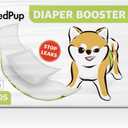 WICKEDPUP Dog Diaper Liners Booster Pads for Male and Female Dogs, 100ct | Disposable Diaper Inserts fit Most Reusable Pet Belly Bands, Wraps, and Washable Period Panties (X-Large (100 Count))