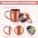 Didaey 24 Pcs Moscow Mule Mugs Set 12oz Rose Gold 304 Stainless Steel Moscow Mule Cups Bulk Hammered Copper Cups Tarnish Resistant Copper Plated Mug for Cold Drinks Beer Wine Bars Parties Gifts (EXP 12/31/36)