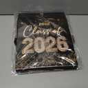 3 x Glitter Black and Gold Graduation Card Box for Class of 2026, Congrats Grad Card Box for Graduation Party Supplies Party Favors