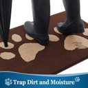 Buganda Dog Door Mat for Muddy Paws, Absorbent Dirt Trapper Washable Indoor Doormats, Non Slip Low-Profile Mud Mat for Dogs, Front Entrance Doormat for Inside Floor (47x32 Inches, Brown), 47.0"l X 32.0"w X 0.6"th