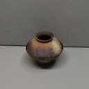 GeLive Brown Ceramic Rustic Vase Jingdezhen Handmade Vintage Pottery Flower Jar for Fresh and Dried Plants Table Centerpiece Wabi Sabi Vase Home Farmhouse Decor (Short)