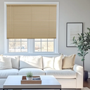 CHICOLOGY Mini Blinds for Indoor Windows – 34"W x 48"H, Cappuccino Horizontal Vinyl Blinds | Cordless | Easy to Install | Sleek Low-Profile Fit for Doors, Offices, Kitchens & Apartments