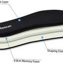 4 x Ronsan Memory Foam Insoles for Women - Comfort Replacement Shoe Inserts for Running Shoes, Sneaker, Work Boot, Hiking Shoes, Cushioned Shock Absorbin Shoe Insoles, Black US 8.5
