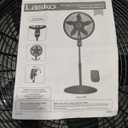 Lasko Oscillating Cyclone Pedestal Fan, Adjustable Height, Timer, Remote Control, 3 Speeds, for Bedroom, Living Room, Home Office, 18", Black, 1843