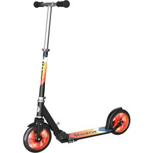 Razor A5 Lux Kick Scooter for Kids Ages 8+ - 8" Urethane Wheels, Anodized Finish Featuring Bold Colors and Graphics, for Riders up to 220 lbs (Orange (New Light-Up))