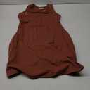 QINSEN Women's Square Neck Bodice Dress Sleeveless Tank Top Stretch Flare Mini Dresses, Medium, Carob Brown