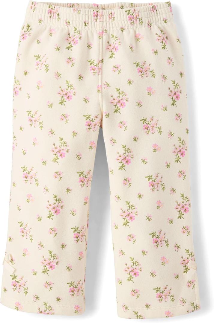 The Children's Place, Baby Girls, and Toddler Active Premium Fleece Wide Leg Lounge (3T)