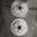 MOTOREVO Rear Geomet Brake Rotors Kit Compatible with RAV4 [2006-2018, 281mm11.1in] Automotive Replacement Back Discs and Ceramic Brake Pads 2007 2008 2009 2010 2011 2012 2013 2014 2015 2016 2017