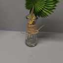 Artificial Palm Leaves in Glass Vase with Faux Water for Table Centerpieces, Fake Palm Stems and Leaves Greenery in Vase for Home Office Decor